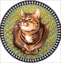 Lade das Bild in den Galerie-Viewer, Stickpackung mit Perlen "Teller mit Katze"