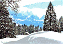 Lade das Bild in den Galerie-Viewer, Stickpackung mit Perlen "Winter"