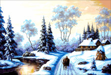 Lade das Bild in den Galerie-Viewer, Stickpackung mit Perlen "Winterkälte"