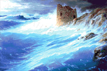 Lade das Bild in den Galerie-Viewer, Stickpackung mit Perlen "alter Leuchtturm"