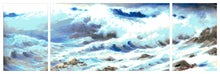 Lade das Bild in den Galerie-Viewer, Stickpackung mit Perlen "rasendes Meer" (Triptychon)