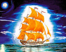 Lade das Bild in den Galerie-Viewer, Stickpackung mit Perlen "unter Segel"