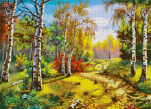 Lade das Bild in den Galerie-Viewer, Stickpackung mit Perlen "Birkenhain"