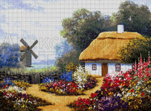 Lade das Bild in den Galerie-Viewer, Stickpackung mit Perlen "Blumen-Regenbogen"