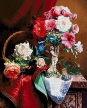 Lade das Bild in den Galerie-Viewer, Stickpackung mit Perlen "Blumenstillleben"