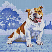 Lade das Bild in den Galerie-Viewer, Stickpackung mit Perlen "Bulldogge"