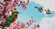 Lade das Bild in den Galerie-Viewer, Stickpackung mit Perlen "Das Frühlingstreffen"
