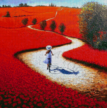 Lade das Bild in den Galerie-Viewer, Stickpackung mit Perlen "Promenade im Mohnfeld"