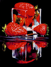 Lade das Bild in den Galerie-Viewer, Stickpackung mit Perlen "Erdbeeren"