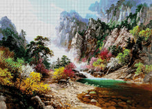 Lade das Bild in den Galerie-Viewer, Stickpackung mit Perlen "Gebirgsbach"