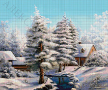 Lade das Bild in den Galerie-Viewer, Stickpackung mit Perlen "Hütte"
