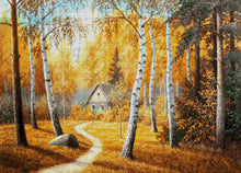 Lade das Bild in den Galerie-Viewer, Stickpackung mit Perlen "Hütte in Birkenhain"