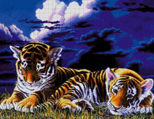 Lade das Bild in den Galerie-Viewer, Stickpackung mit Perlen "Kleine Tiger"