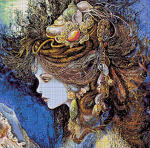 Lade das Bild in den Galerie-Viewer, Stickpackung mit Perlen "Nixe"