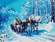 Lade das Bild in den Galerie-Viewer, Stickpackung mit Perlen "Russische Troika"