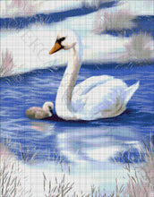 Lade das Bild in den Galerie-Viewer, Stickpackung mit Perlen "Teich im Winter"