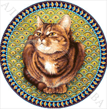 Lade das Bild in den Galerie-Viewer, Stickpackung mit Perlen "Teller mit Katze"