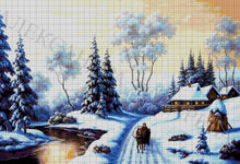 Lade das Bild in den Galerie-Viewer, Stickpackung mit Perlen "Winterkälte"