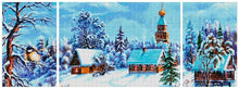 Lade das Bild in den Galerie-Viewer, Stickpackung mit Perlen "Wintermarchen" (Triptychon)