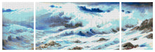 Lade das Bild in den Galerie-Viewer, Stickpackung mit Perlen "rasendes Meer" (Triptychon)