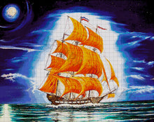 Lade das Bild in den Galerie-Viewer, Stickpackung mit Perlen "unter Segel"