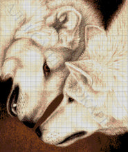 Lade das Bild in den Galerie-Viewer, Stickpackung mit Perlen "Weiße Wölfe"