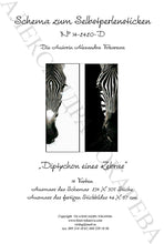 Lade das Bild in den Galerie-Viewer, Stickpackung mit Perlen "Diptychon eines Zebras"