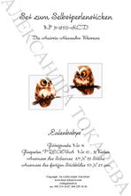 Lade das Bild in den Galerie-Viewer, Stickpackung mit Perlen "Eulenbabys" (Diptychon)