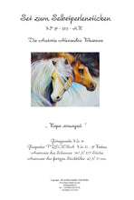 Lade das Bild in den Galerie-Viewer, Stickpackung mit Perlen "Ein Paar von Pferden"