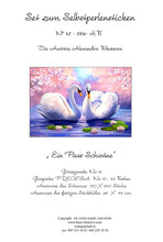 Lade das Bild in den Galerie-Viewer, Stickpackung mit Perlen "Ein Paar Schwäne"