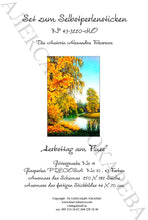 Lade das Bild in den Galerie-Viewer, Stickpackung mit Perlen "Herbsttag am Fluss"