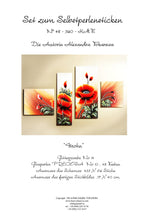 Lade das Bild in den Galerie-Viewer, Stickpackung mit Perlen "Mohn" (polyptych)