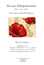 Lade das Bild in den Galerie-Viewer, Stickpackung mit Perlen "Mohnblume und Kirsche"