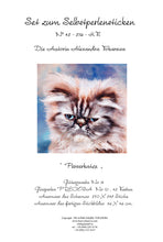 Lade das Bild in den Galerie-Viewer, Stickpackung mit Perlen "Perserkatze"