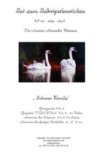 Lade das Bild in den Galerie-Viewer, Stickpackung mit Perlen "Schwänen Familie"