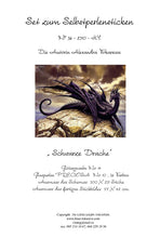 Lade das Bild in den Galerie-Viewer, Stickpackung mit Perlen "Schwarzer Drache"