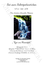 Lade das Bild in den Galerie-Viewer, Stickpackung mit Perlen "Tiger am Wasserfall"