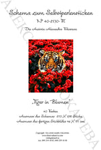 Lade das Bild in den Galerie-Viewer, Stickpackung mit Perlen "Tiger in Blumen"