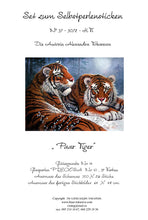 Lade das Bild in den Galerie-Viewer, Stickpackung mit Perlen "Tigerpaar"