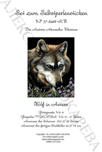 Lade das Bild in den Galerie-Viewer, Stickpackung mit Perlen "Wolf in Astern"