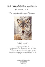 Lade das Bild in den Galerie-Viewer, Stickpackung mit Perlen "Wolfsblick"