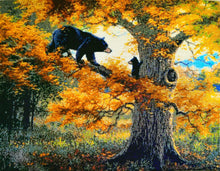 Lade das Bild in den Galerie-Viewer, Stickpackung mit Perlen "Bären auf dem Baum"