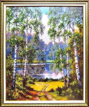 Lade das Bild in den Galerie-Viewer, Stickpackung mit Perlen "Birken"