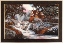 Lade das Bild in den Galerie-Viewer, Stickpackung mit Perlen "Haus am Wasserfall"