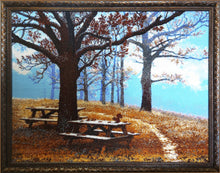 Lade das Bild in den Galerie-Viewer, Stickpackung mit Perlen "Herbst im Park"