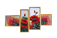 Lade das Bild in den Galerie-Viewer, Stickpackung mit Perlen "Mohn" (polyptych)