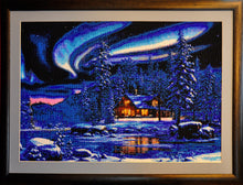 Lade das Bild in den Galerie-Viewer, Stickpackung mit Perlen "Santas Haus"