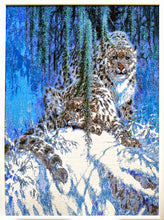 Lade das Bild in den Galerie-Viewer, Stickpackung mit Perlen "Schneeleopard"