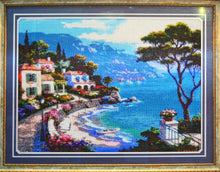 Lade das Bild in den Galerie-Viewer, Stickpackung mit Perlen "Spaziergang am Meer"