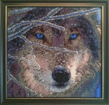 Lade das Bild in den Galerie-Viewer, Stickpackung mit Perlen "Wolf"